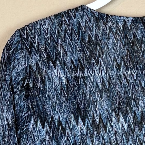 NWT Travelers Collection by Chico's Tiffany Alaskan Blue Semi Sheer Cardigan - Picture 5 of 11